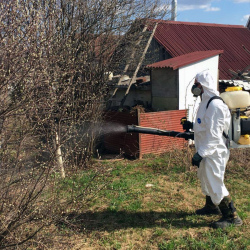 Обработка территории от клещей